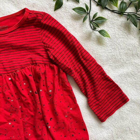 First Impressions Baby Dress 12M | EUC Tunic Red Navy Stripes Stars - Picture 5 of 14